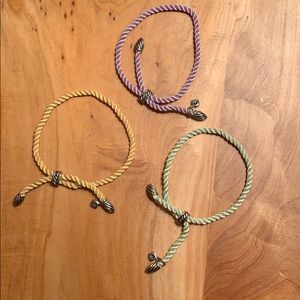 David Yurman Silk Cord Bracelets, set of 3